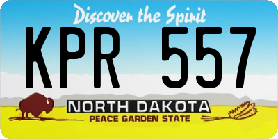 ND license plate KPR557