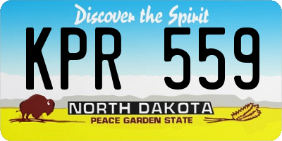 ND license plate KPR559