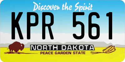 ND license plate KPR561