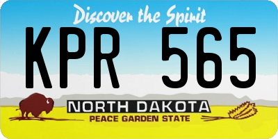ND license plate KPR565