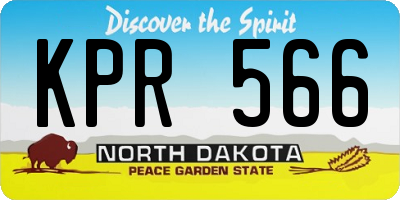 ND license plate KPR566