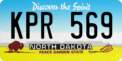 ND license plate KPR569