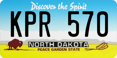 ND license plate KPR570