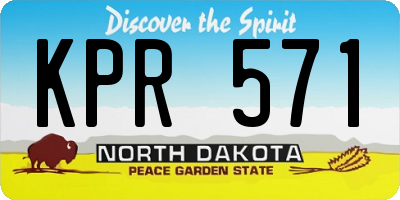 ND license plate KPR571