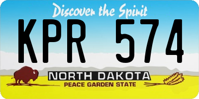 ND license plate KPR574