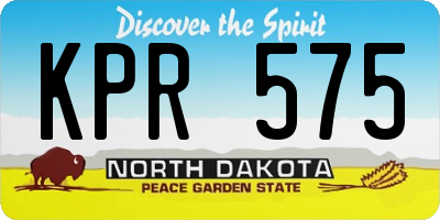 ND license plate KPR575