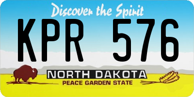 ND license plate KPR576