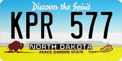 ND license plate KPR577