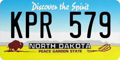 ND license plate KPR579