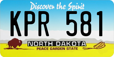 ND license plate KPR581