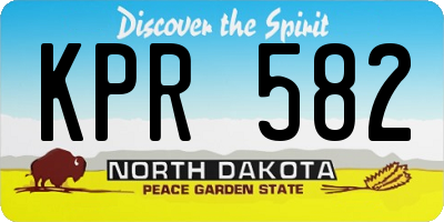 ND license plate KPR582