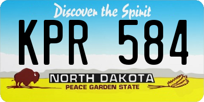 ND license plate KPR584