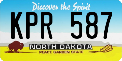 ND license plate KPR587