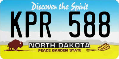 ND license plate KPR588