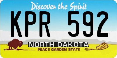 ND license plate KPR592