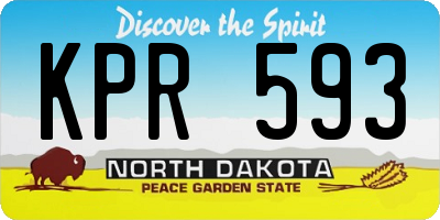 ND license plate KPR593