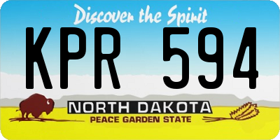 ND license plate KPR594