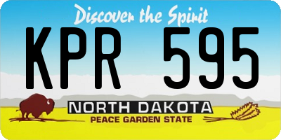 ND license plate KPR595