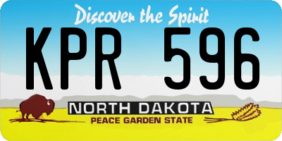ND license plate KPR596
