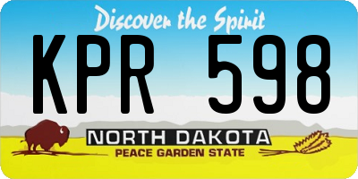 ND license plate KPR598