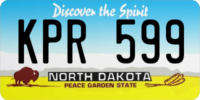 ND license plate KPR599