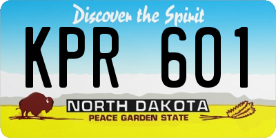 ND license plate KPR601