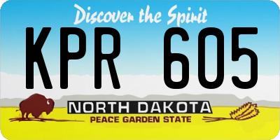 ND license plate KPR605