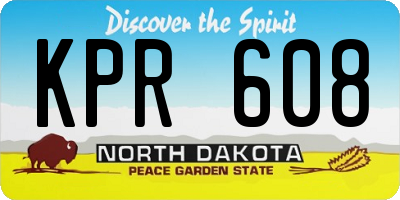 ND license plate KPR608
