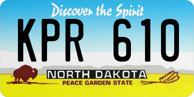 ND license plate KPR610