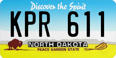 ND license plate KPR611