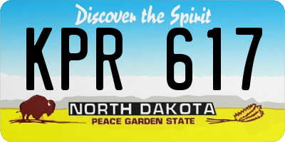 ND license plate KPR617