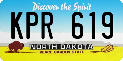 ND license plate KPR619