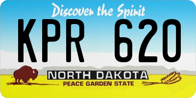 ND license plate KPR620