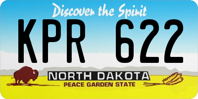 ND license plate KPR622