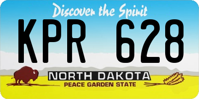 ND license plate KPR628
