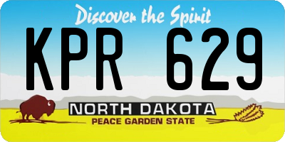 ND license plate KPR629