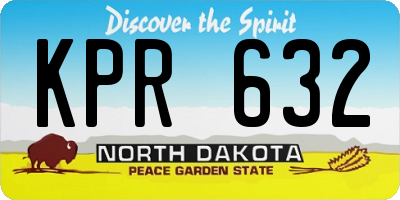 ND license plate KPR632