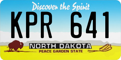 ND license plate KPR641