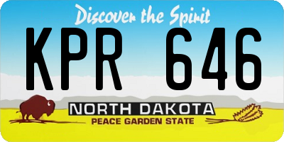 ND license plate KPR646
