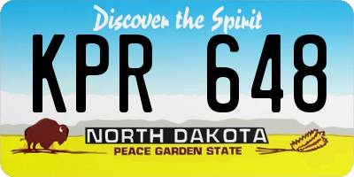 ND license plate KPR648