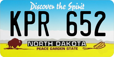 ND license plate KPR652