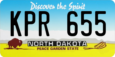ND license plate KPR655