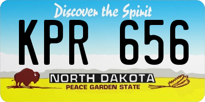 ND license plate KPR656