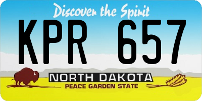 ND license plate KPR657