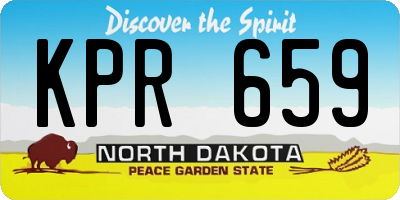 ND license plate KPR659