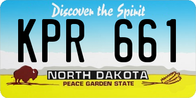 ND license plate KPR661