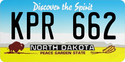 ND license plate KPR662