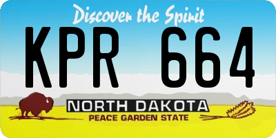 ND license plate KPR664
