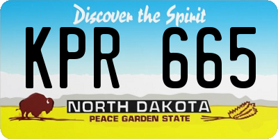 ND license plate KPR665