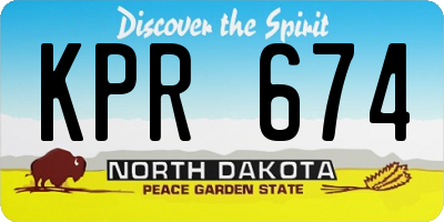 ND license plate KPR674